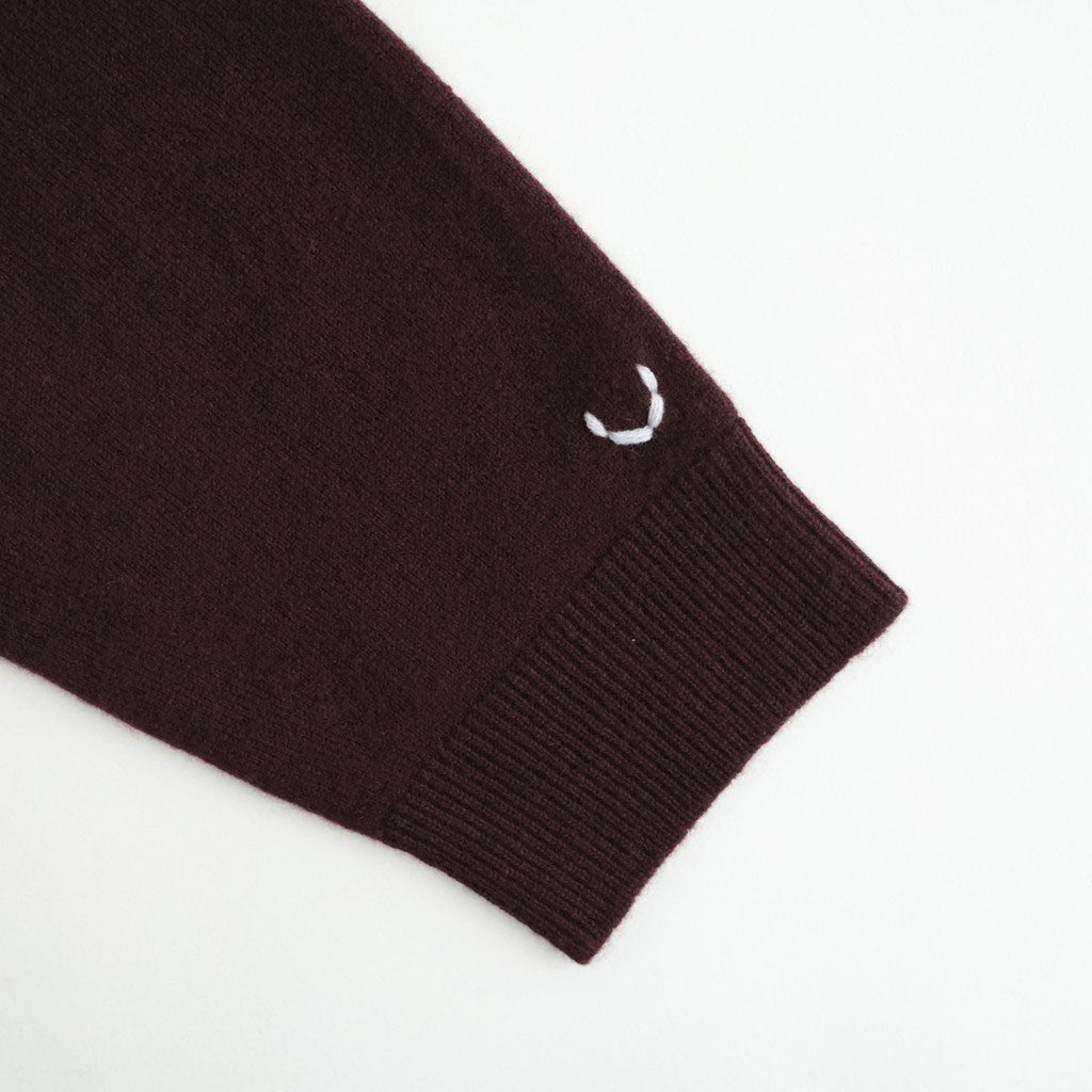 ex super fine woolen wool high-gauge knit P/O #mahogany [WXFL-UW120]