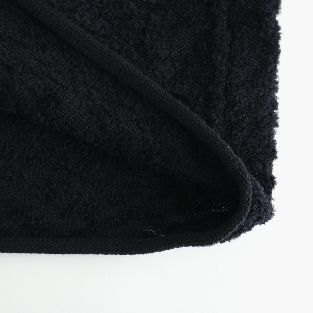 random wool & woolen cotton high-neck P/O #black [WVFL-UW121]