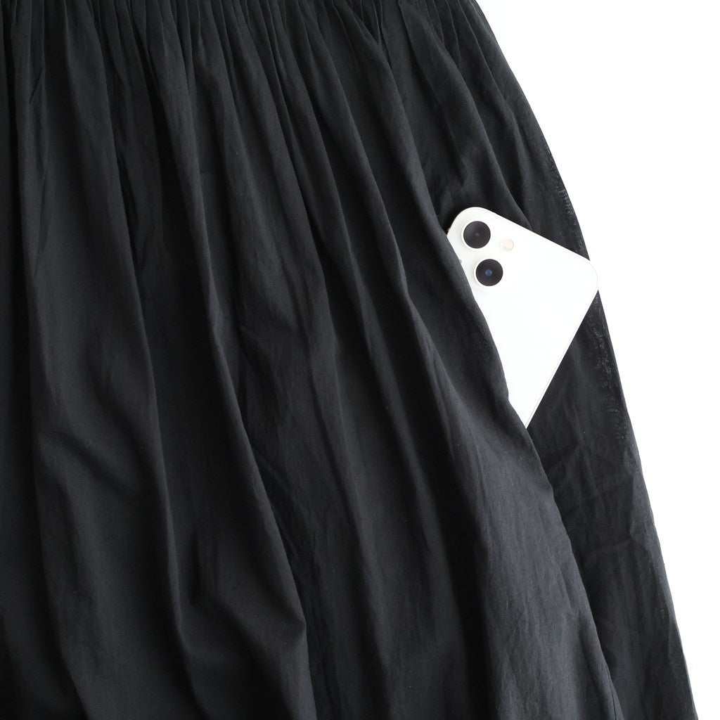 80s ORGANIC COTTON VOILE NO/SLEEVE PULLOVER DRESS WITH MINI PINTUCK #9900 BLACK [NMDS26244]