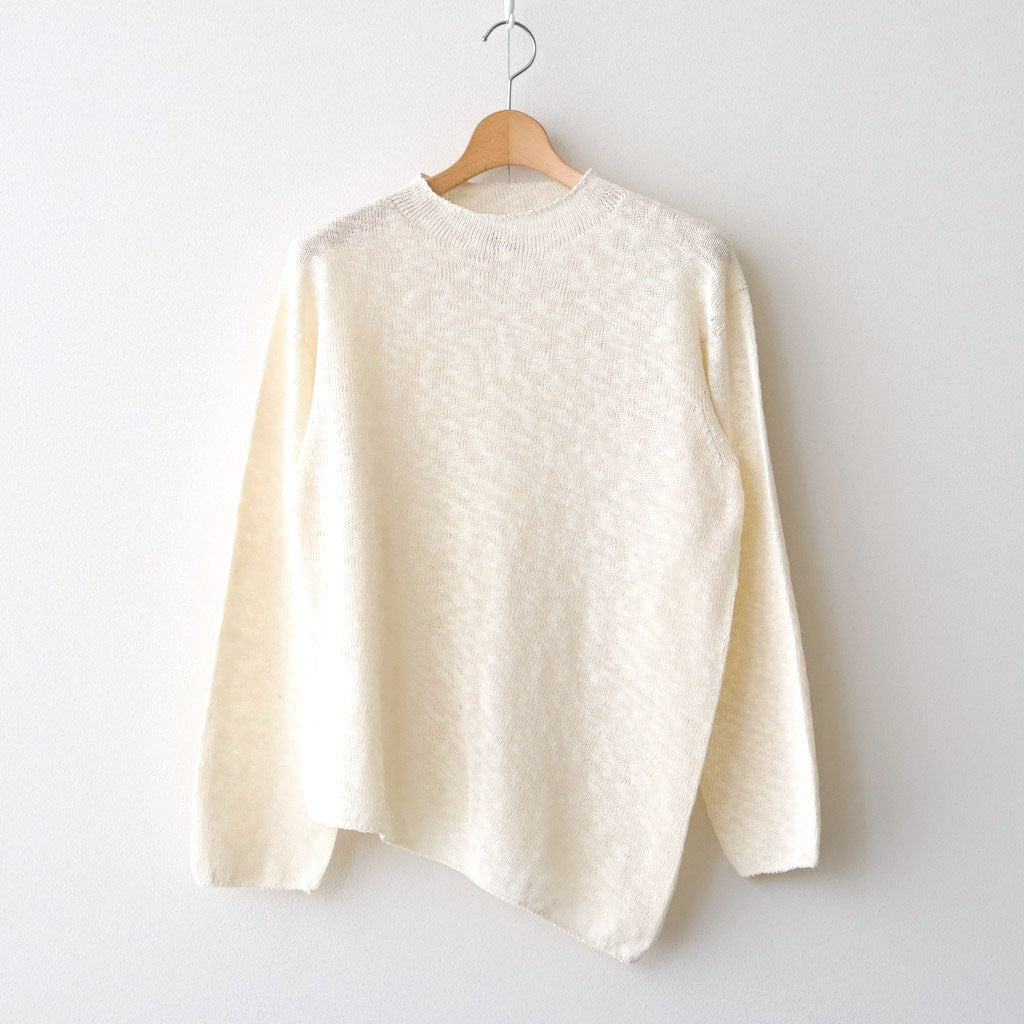 cotton & silk slub yarn bottle-neck P/O #off white [WXSP-UW125]