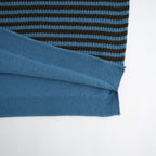 Stripe Long-sleeved Tee #Blue x Brown [Oni068]