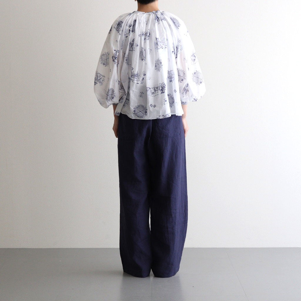 GATHER SMOCK #London Blue Willow [no.7447]