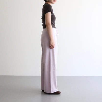 brushed silk cotton wide straight pants #lilac [WVFL-UW103]