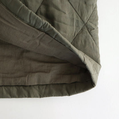 PADDED BANGALORE SILK PLAIN FRONT BUTTON SHORT COAT #4750 OLV (DK.OLIVE) [NMDS25582]