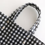 PAPER TOTE SMALL #GINGHAM BLACK [TMB-2286H]