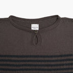 Stripe Long-sleeved Tee #Brown x Black [Oni068]