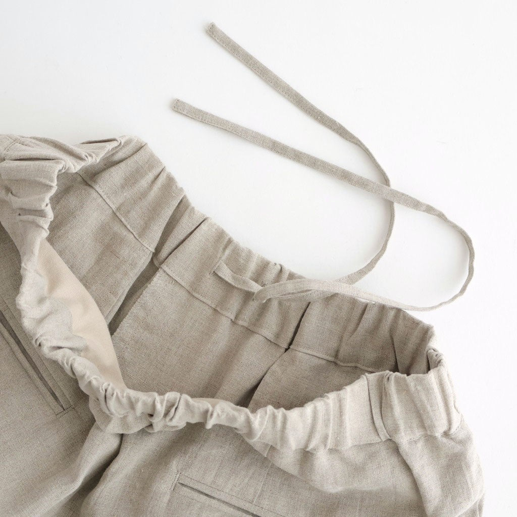 40s FRENCH LINEN DYED CANVAS 2TUCK TAPERED EASY PANTS #8200 LINEN [GNMDS2501FL]