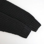 ネパール手編みKNIT クルーネックカーディガン #007 チャコール [PA260KN024]