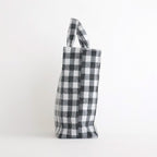 PAPER TOTE SMALL NEEDLE PUNCH #GINGHAM BLACK [TMB-2286H]