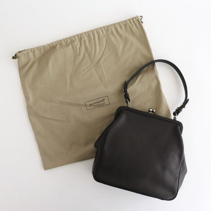 plain gama hand bag-square #black