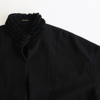 FRILL DECORATION JACKET #Black × Black [no.7129]