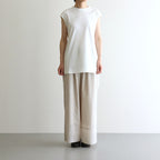 Sleeveless top #White [TLF-225-cs001-ocj]