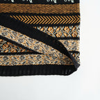 Flower Jacquard Knit Blouse #Black [261807]