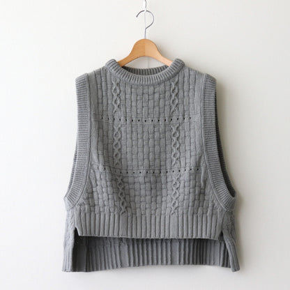 Recycled-Cotton Vest #Grey [oni059]