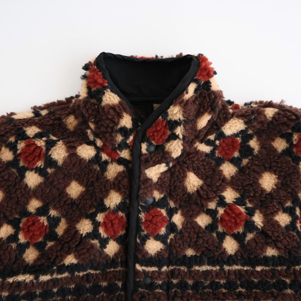 Station floor pattern blouson #Brown [262809]