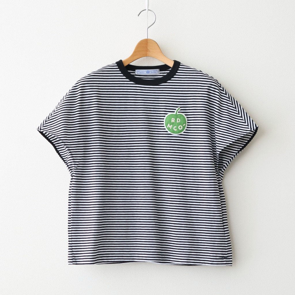 G.B. DROP T SHIRT W/ APPLE PATCH #Black Thin [no.8038]