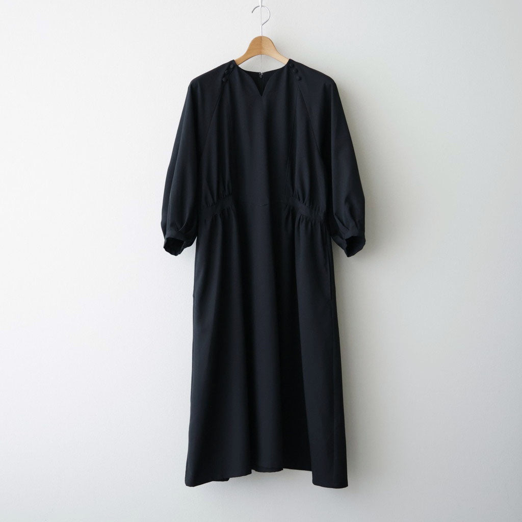 記憶の庭 Billowy sleeve dress #Black [26F-SH045-RP]