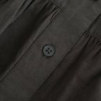 40s POPLIN PLAIN FRILL COLLAR SHIRT #9700 GREY [NSL25542]