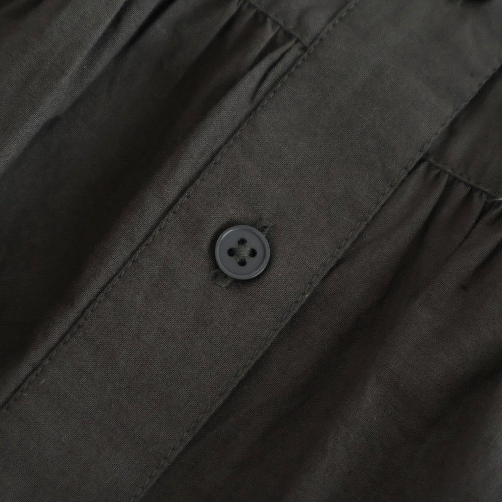 40s POPLIN PLAIN FRILL COLLAR SHIRT #9700 GREY [NSL25542]