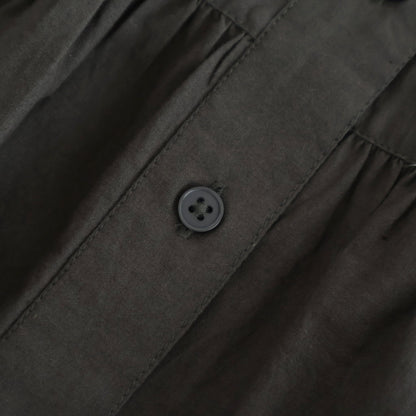 40s POPLIN PLAIN FRILL COLLAR SHIRT #9700 GREY [NSL25542]