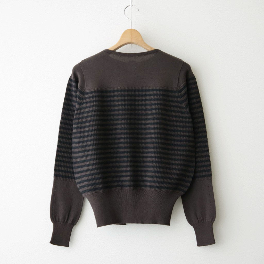 Stripe Cardigan #Brown x Black [Oni067]