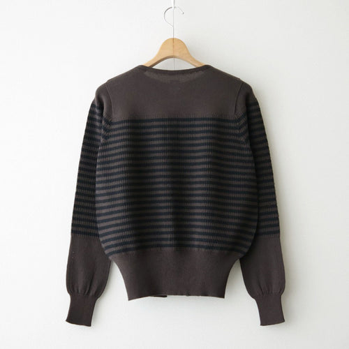 Stripe Cardigan #Brown x Black [Oni067]