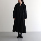 乾いた庭：レースカラーワンピース #black [13261-05111]