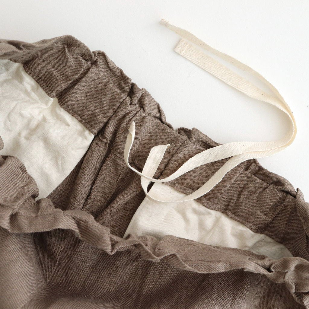 Organic linen twill tuck easy pants #Mocha [GT252PT006]