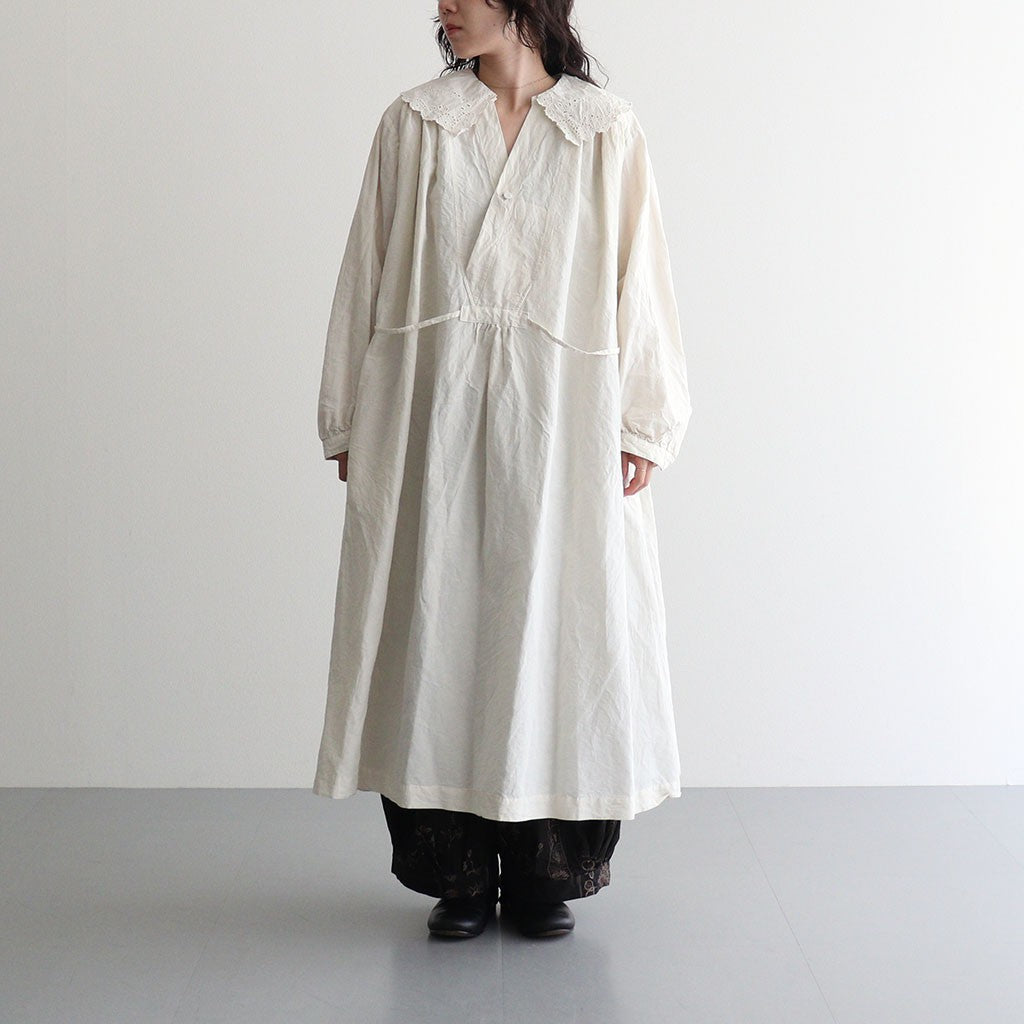 乾いた庭：レースカラーワンピース #powder pink [13261-05111]