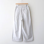 COTTON/LINEN DYED WEATHER 2TUCK WIDE EASY PANTS #9200 LT.GREY [GNMDS2502CLW]