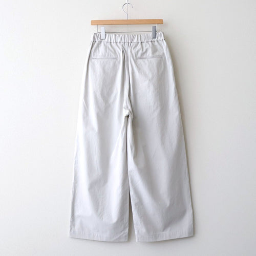 COTTON/LINEN DYED WEATHER 2TUCK WIDE EASY PANTS #9200 LT.GREY [GNMDS2502CLW]