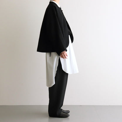 薄氷の汀 Tucked kraplap vest #black [TLF-125-ac001-tp]