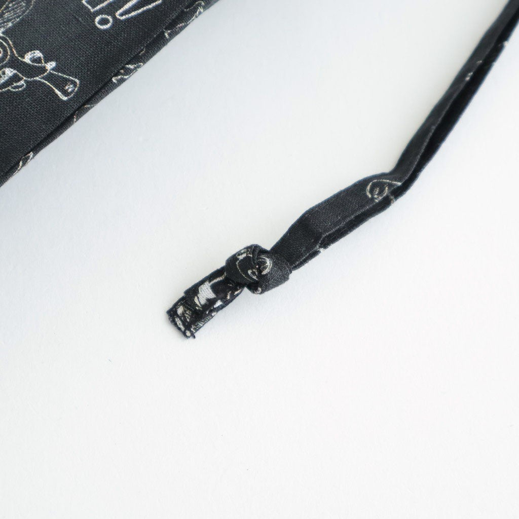 GRAFFITI DRAWSTRING BAG (L) #Black [no.7959]