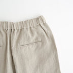 40s FRENCH LINEN DYED CANVAS 2TUCK TAPERED EASY PANTS #8200 LINEN [GNMDS2501FL]