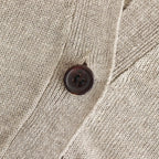 12GG 1PLY LINEN PLAIN V-NECK 1 BUTTON CARDIGAN #8200 LINEN [GNSL23302]