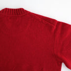 fine lambs wool crew-neck P/O #red [WVFL-UW117]