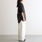 AUTO LOOM LINEN/COTTON PLAIN OVERDYE OPEN COLLAR S/SL SHIRTS #991D C.BLACK [IMDSH2612LCD]