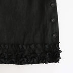FRILL DECOLATION BUTTON BIB #Black [no.7316]