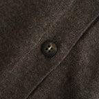 14GG 2PLY PLAIN STITCH COTTON/WOOL/CASHMERE V-NECK CARDIGAN #8600 BROWN [GNSL25531]