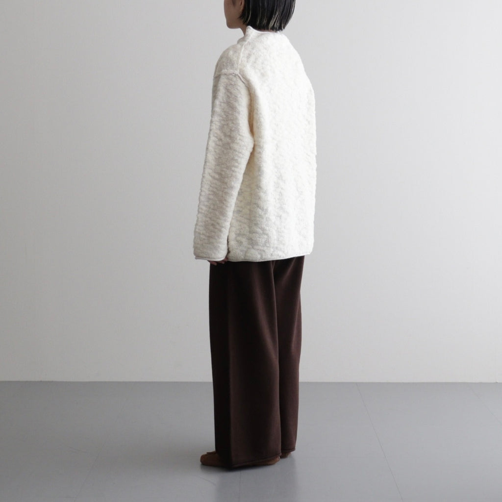 random wool & woolen cotton high-neck P/O #off white [WVFL-UW121]