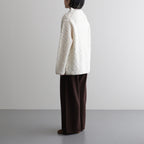 random wool & woolen cotton high-neck P/O #off white [WVFL-UW121]