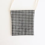 Drawstring purse POCHETTE #GINGHAM BLACK [TMB-2137A]