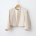 DENSELY LINEN TRIMING BOLERO #Antique White [no.7311]