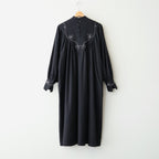 夢詠み Embroidered-Yoke dress #Black [26F-OP1412-CWF]