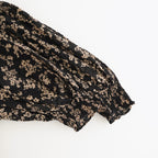 フラワープリント/ナチュラルタイプライター バンドカラーシャーリングBL #021 ウェーブフラワーモカ [PA260BL029]