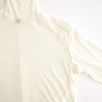 cashmere & supima cotton gauze jersey turtle-neck Tee #off white [WXFL-UW104]