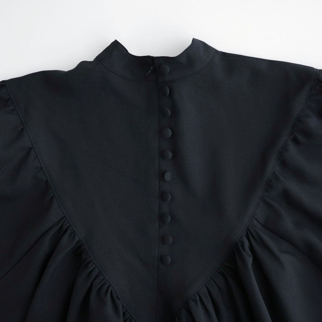 記憶の庭 Stand collar blouse #Black [26F-SH046-RP]