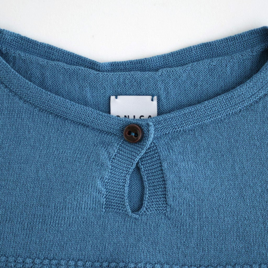 Stripe Long-sleeved Tee #Blue x Brown [Oni068]