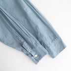 G.D COTTON SILK STAND COLLAR LONG SHIRT #Sax [no.7366]