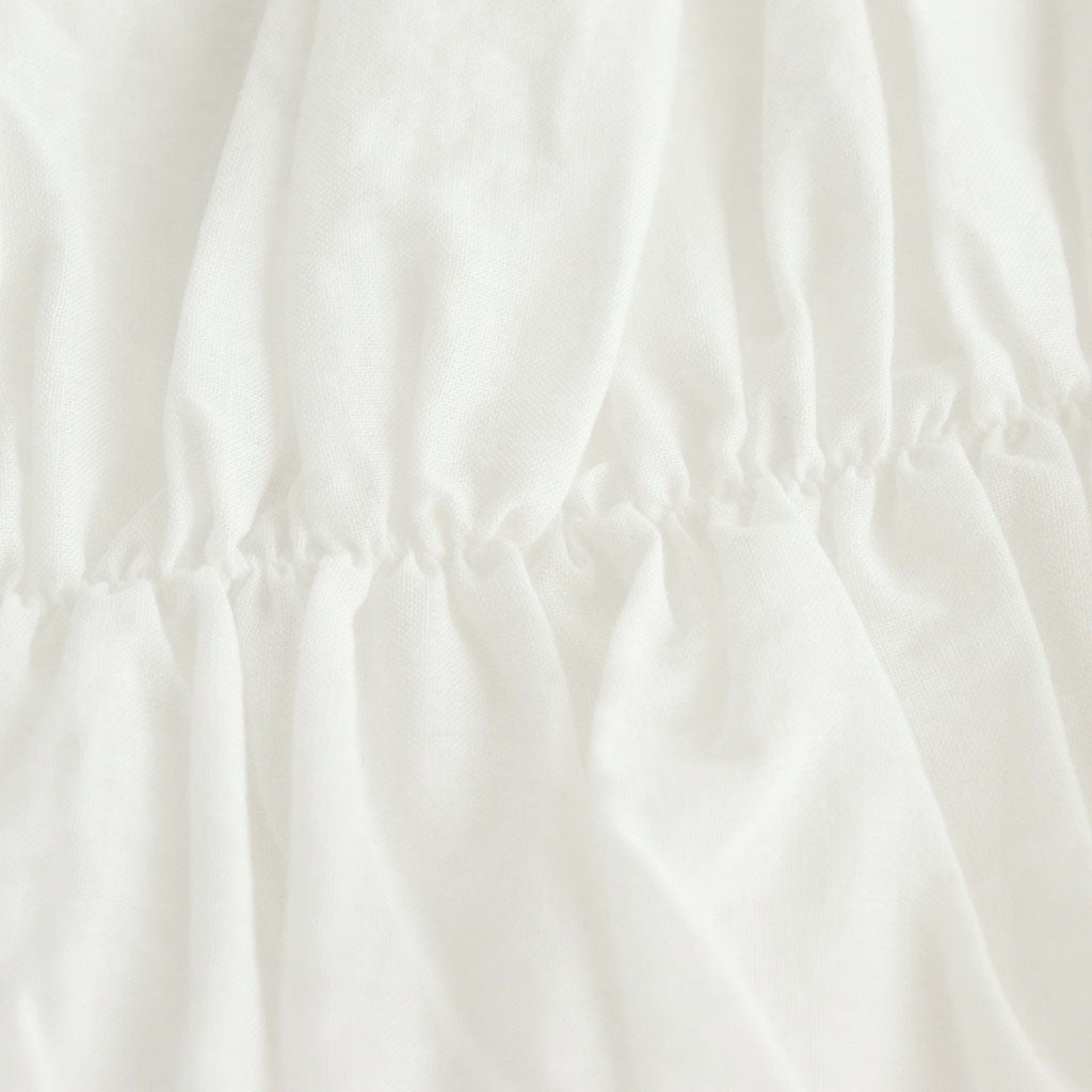 GARMENT DYE LAWN SHIRRING VEST #White [no.7521]